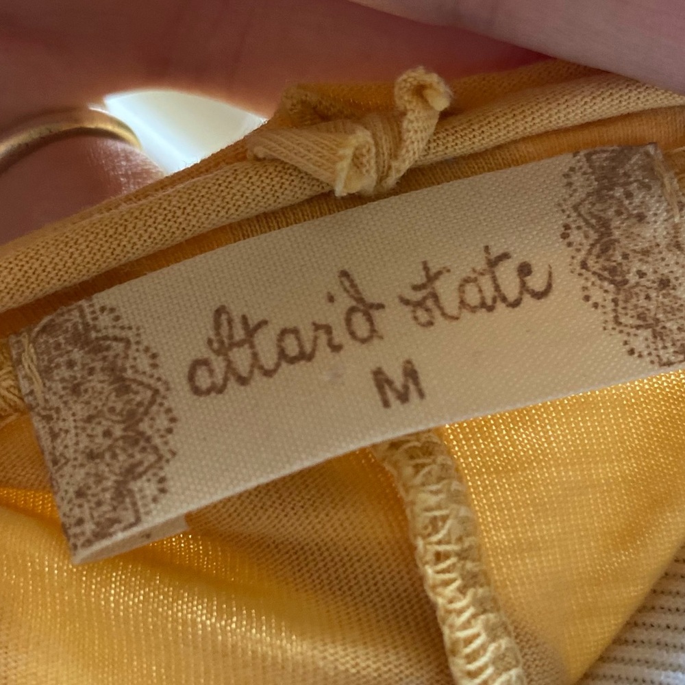 Altar’d State Yellow Ruffle Top - Picture 5 of 5